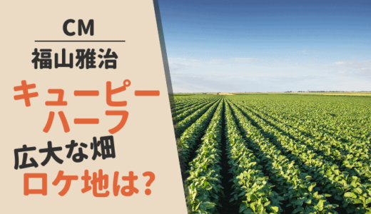 キューピーハーフCMのロケ地はどこ？ 福山雅治が立つ畑は合成!?