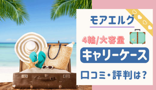 モアエルグ4輪キャリーケースの口コミ・評判は？大容量スーツケースが可愛い！