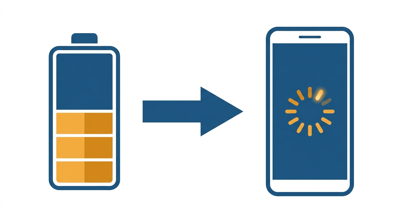 バッテリー劣化でスマホの動作が遅くなる仕組みの図解