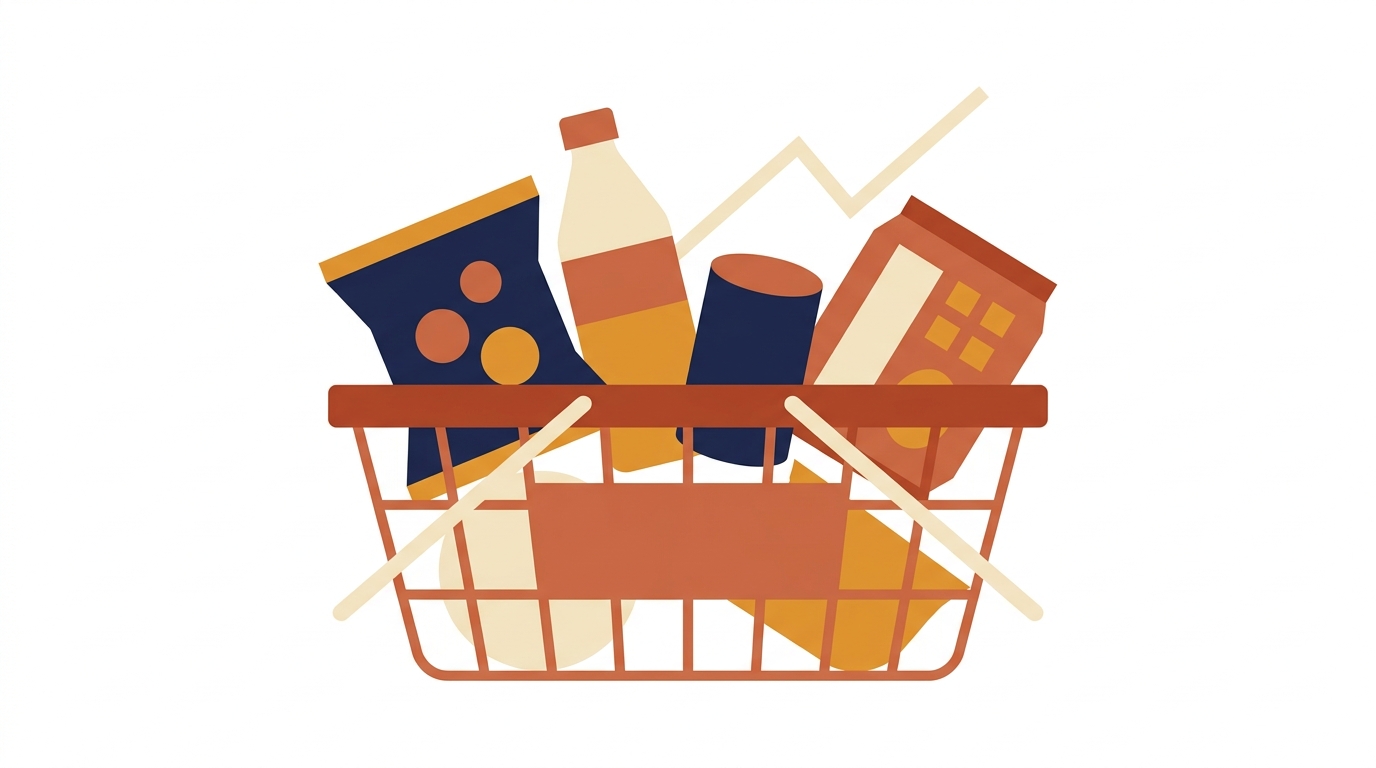 食品の値上げが10月に集中することを表すイメージ